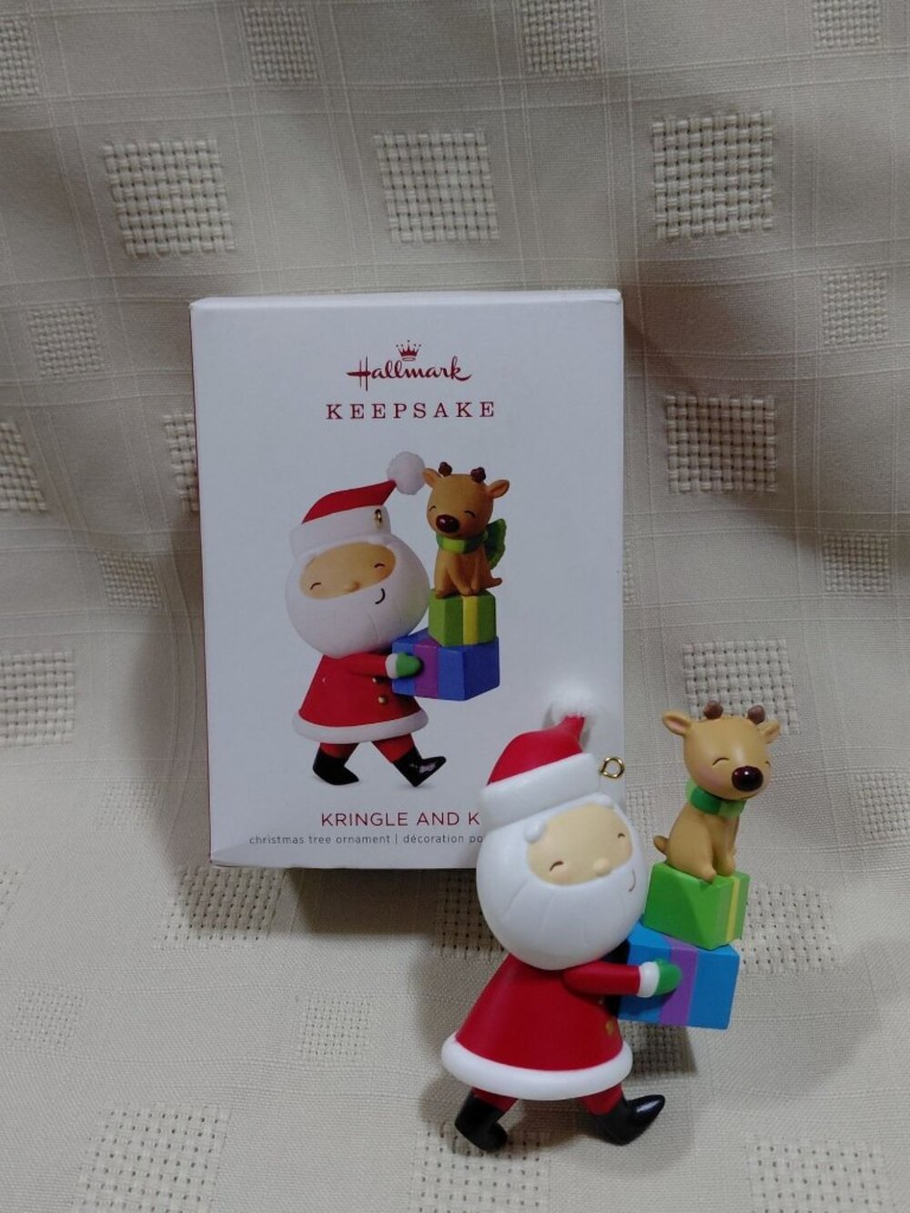 Hallmark Keepsake Kringle And Kris Christmas Tree Ornament Santa & Reindeer NOB